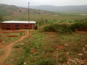 The chicken house overlooking the valley